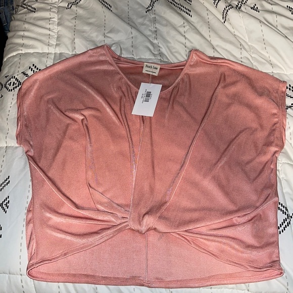 Peach Love California Tops - Knotted Top